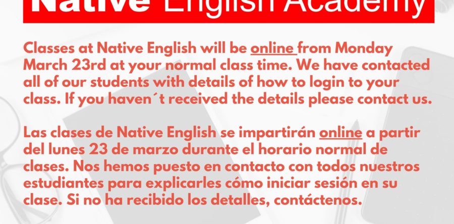 Native English classes go online